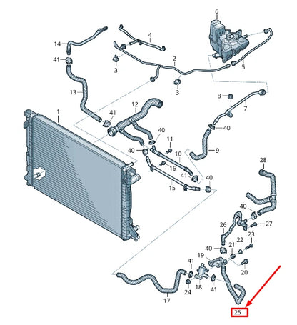 NEW AUDI A8 4N ENGINE COOLANT HOSE 4N0121447C