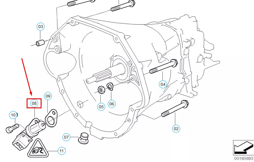 NEW BMW 5 E39 CRANKSHAFT POSITION SENSOR 13627839138 7839138 ORIGINAL