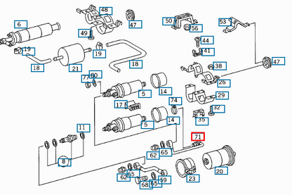 NEW MERCEDES BENZ S W140 FUEL TANK LINE A1294700664 ORIGINAL