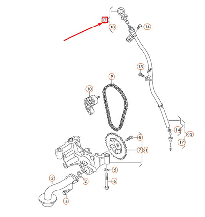 NEW VOLKSWAGEN BEETLE A5 ENGINE OIL DIP STICK 03L115611AA ORIGINAL
