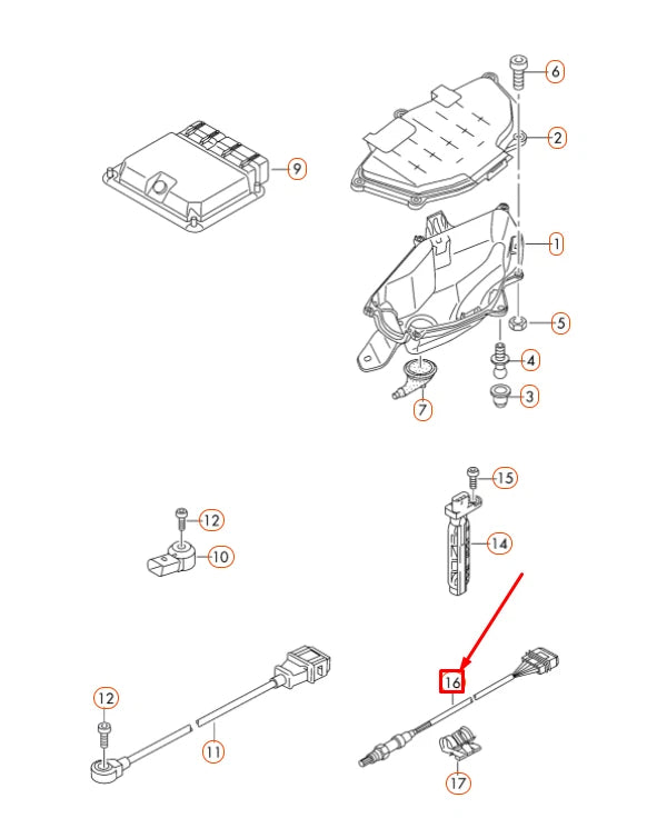 NEW AUDI A6 C7 LAMBDA OXYGEN SENSOR BEHIND CATALYST 06E906265AA ORIGINAL