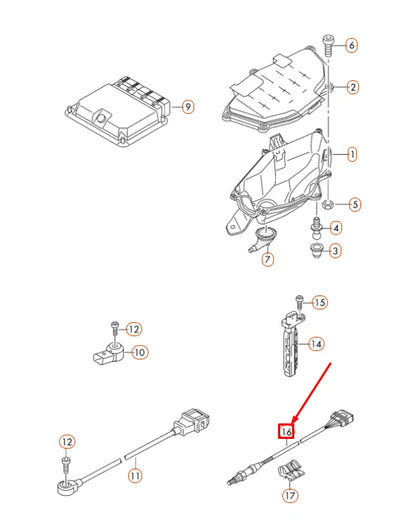NEW AUDI A6 C7 LAMBDA OXYGEN SENSOR BEHIND CATALYST 06E906265AA ORIGINAL