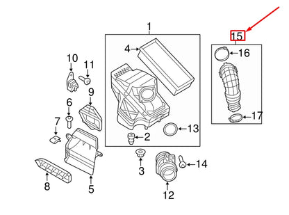 NEW AUDI Q5 8R TURBO INLET MANIFOLD HOSE 06H129629C ORIGINAL