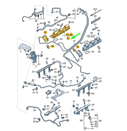 NEW AUDI A4 B8 RIGHT INTAKE MANIFOLD LOWER PART 06E133110BC ORIGINAL