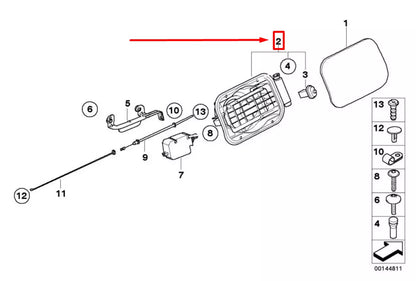 NEW BMW 5 E60 FUEL TANK COVER POT 7183712 51177183712 ORIGINAL