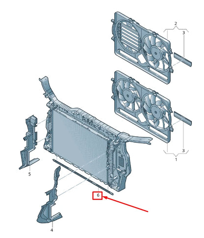 NEW AUDI A5 8T LOWER RADIATOR SEALING STRIP 8K0121331M
