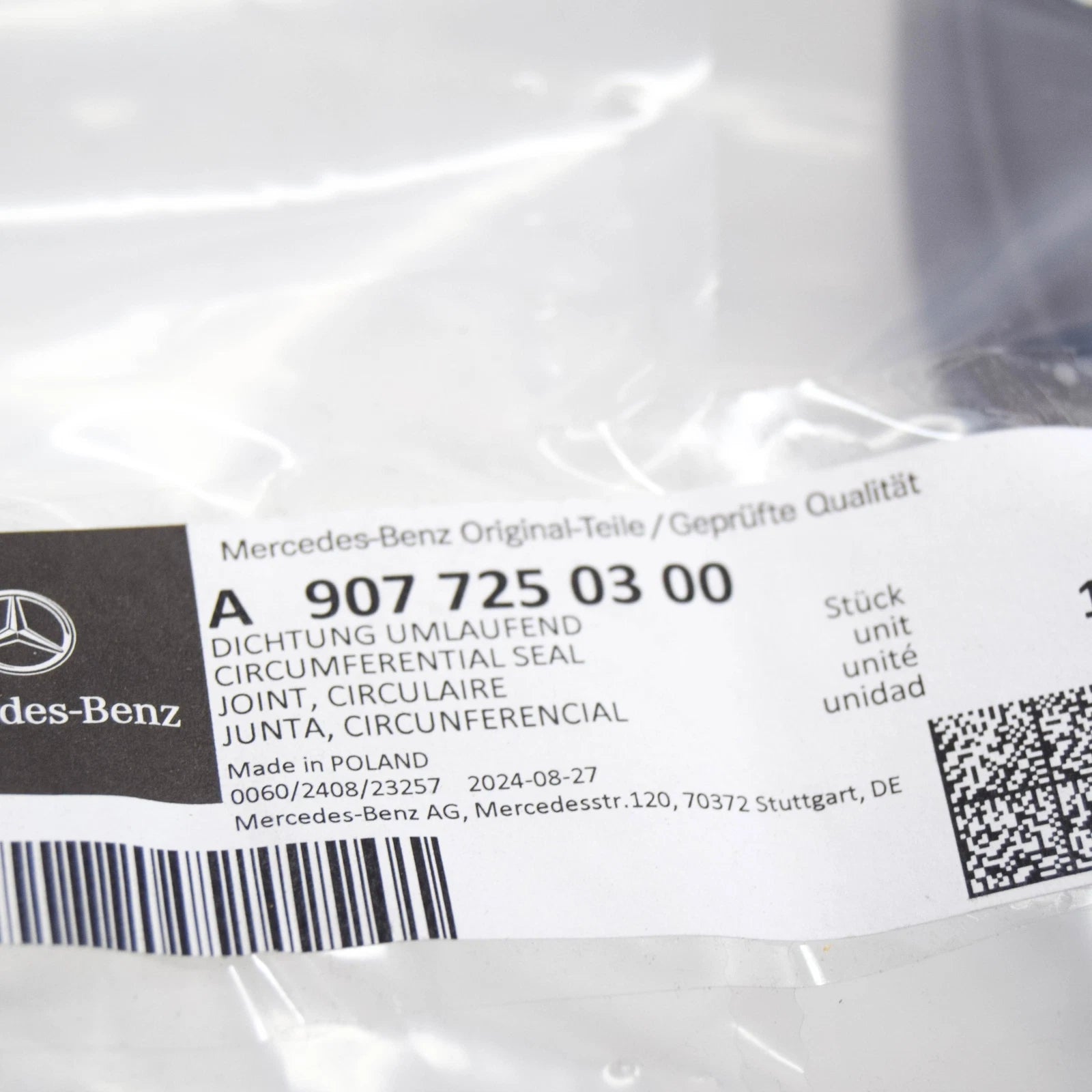 NEW MERCEDES-BENZ SPRINTER 907 REAR-END DOOR SURROUND SEAL A9077250300 ORIGINAL