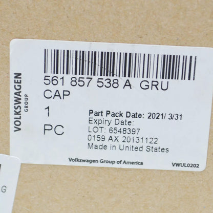 NEW VOLKSWAGEN PASSAT B8 FRONT RIGHT DOOR MIRROR COVER CAP 561857538AGRU