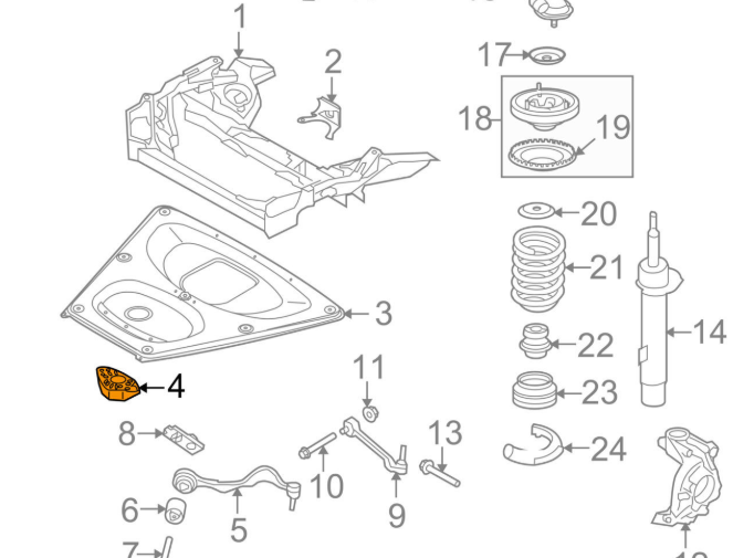 new bmw m3 e90 front axle jack fixture 31102283434 2283434 original