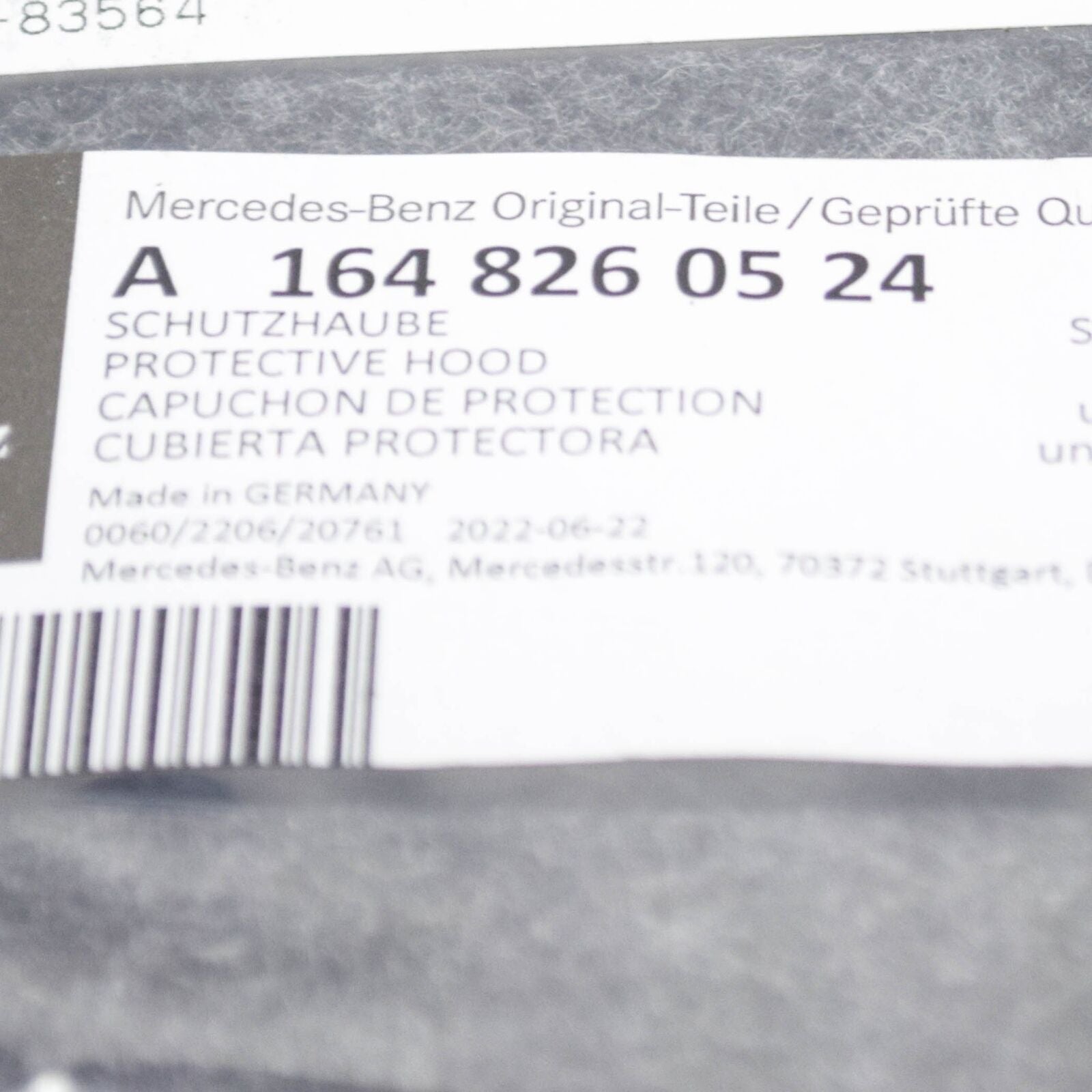 NEW MERCEDES-BENZ ML W164 REAR SAM/SRB PROTECTIVE COVER A1648260524 ORIGINAL