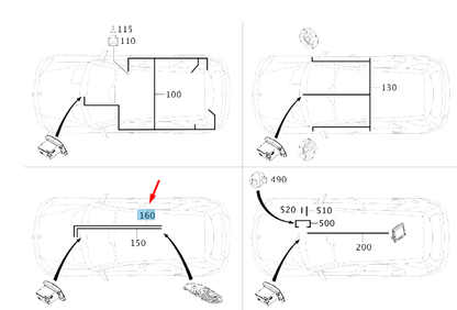 new mb ml w164 navigation a2/93 - a40/3 wiring harness a1644408337 original