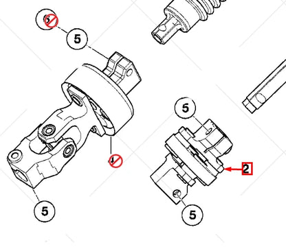 NEW BMW 3 E46 STEERING FLEXIBLE COUPLER UNIVERSAL JOINT 1094703 ORIGINAL