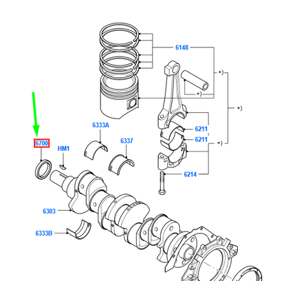 new ford transit connect mk1 crankshaft oil front seal assy 1102415 original