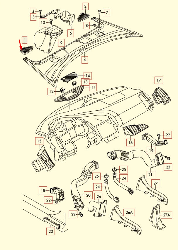 NEW AUDI R8 42 FRONT LEFT AIR INTAKE GRILLE 420819103A 4PK