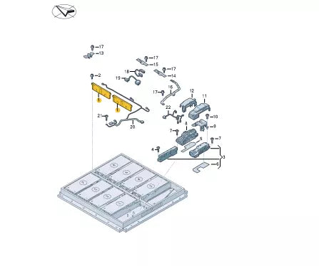 NEW VOLKSWAGEN ID.4 E21 BATTERY MODULE CONTROL UNIT 0Z1915140D ORIGINAL