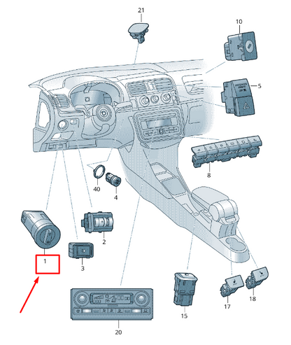 new skoda octavia 5e mk3 headlight switch control unit 5e0941431fwhi original