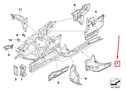 NEW BMW 3 E46 FRONT RIGHT FENDER LINER MOUNT 41118230526 8230526 ORIGINAL