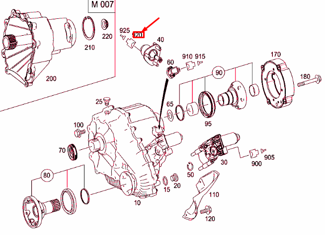 NEW MB ML W164 TRANSFER CASE SHIFTING MAGNET HOUSING A2115451328 ORIGINAL