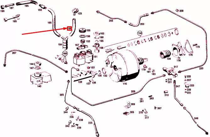 NEW MERCEDES-BENZ S W108 BRAKE HOSE A0004352182 ORIGINAL