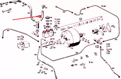 NEW MERCEDES-BENZ S W108 BRAKE HOSE A0004352182 ORIGINAL
