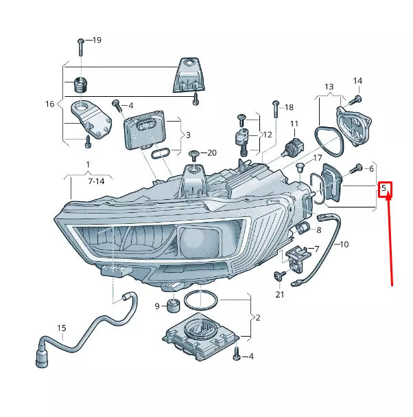 NEW AUDI A3 8V LEFT LED HEADLIGHT CONTROL BALLAST MODULE UNIT 8V0998473A
