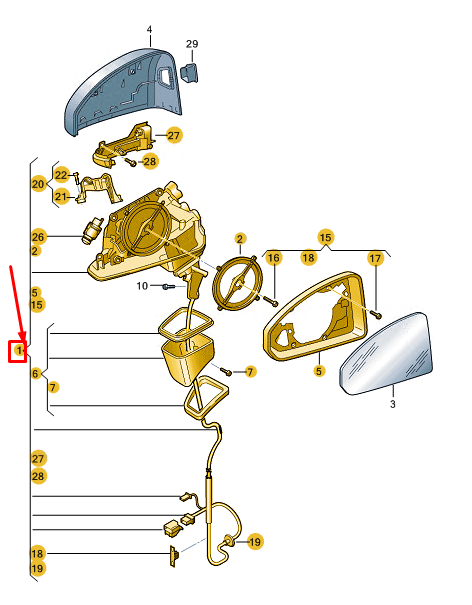 new audi a3 sportback 8y front left side wing mirror lhd 8y1857409a9b9 original