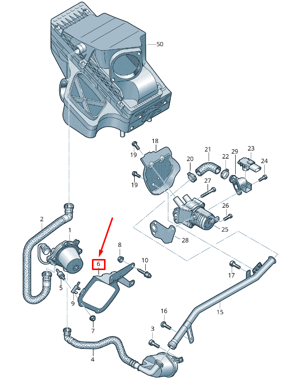new audi a6 avant c7 engine secondary air pump retainer 4g0906617g original