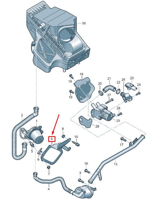 new audi a6 avant c7 engine secondary air pump retainer 4g0906617g original