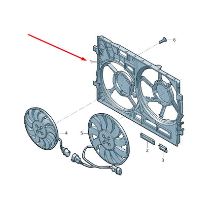 NEW VW TIGUAN ALLSPACE MK2 ENGINE TWIN FAN RING 5QN121205 ORIGINAL