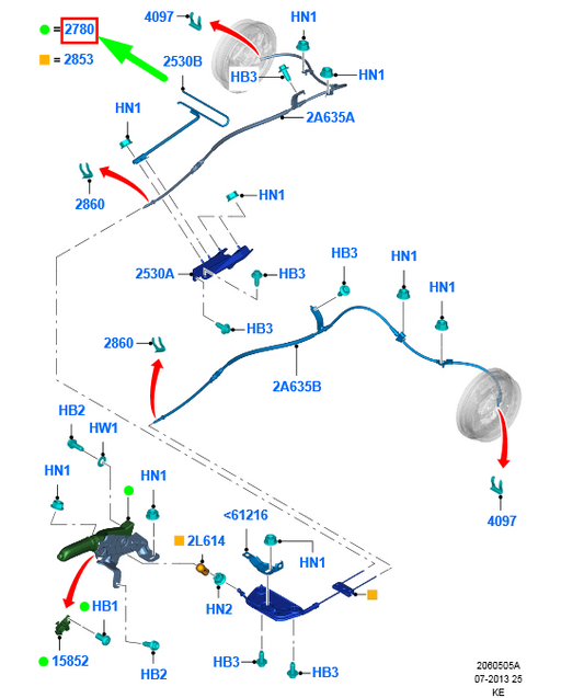 new ford ranger t6 mk1 parking brake lever rhd 1732256 ab31-2780-ge original