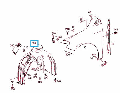 NEW MB A-CLASS W176 FRONT RIGHT WHEEL MUD SPLASH GUARD A2466900200 ORIGINAL