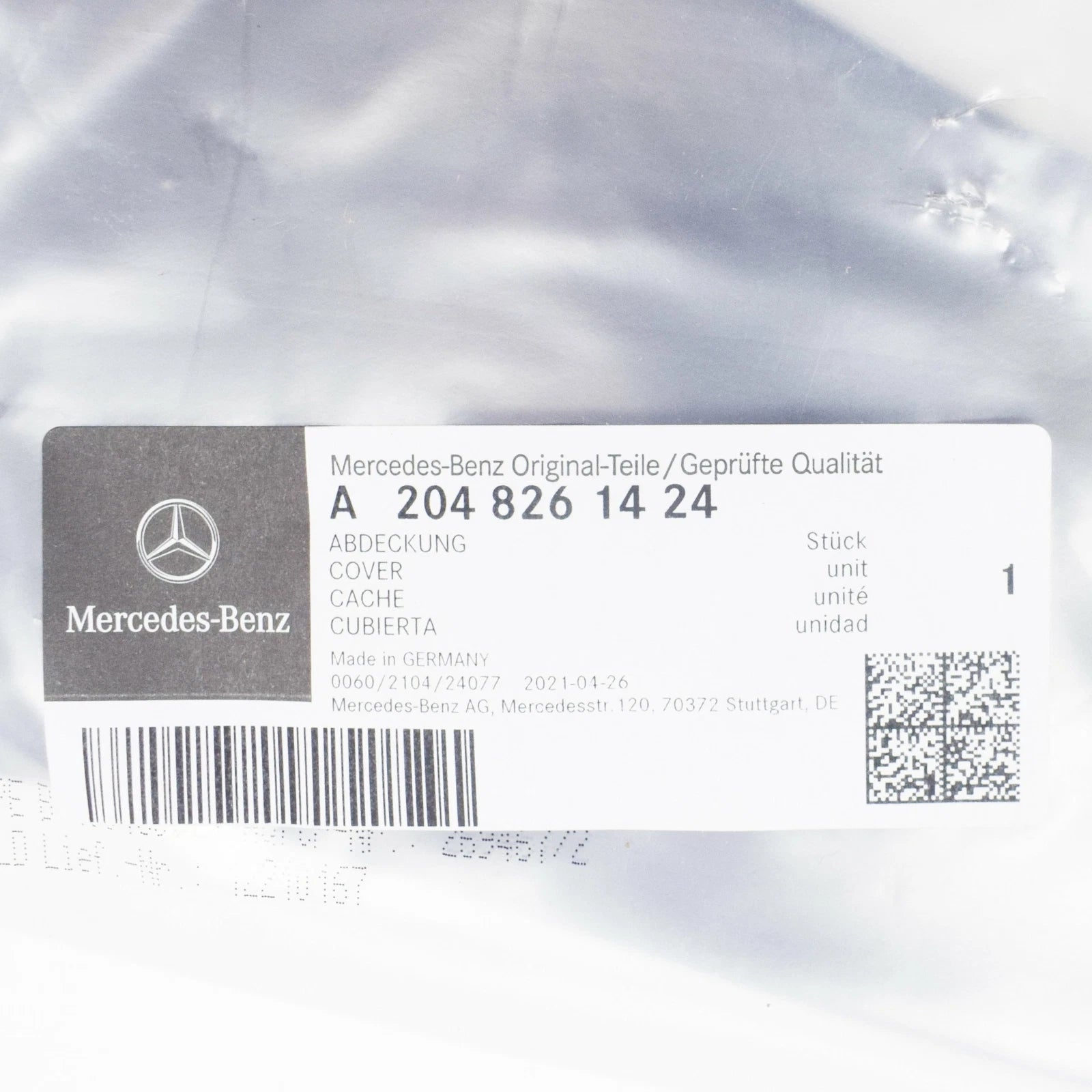 NEW MERCEDES-BENZ C W204 FRONT RIGHT HEADLAMP COVER A2048261424 ORIGINAL