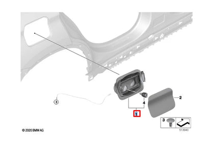NEW BMW X1 F48 FUEL TANK FLAP 51177458867 7458867 ORIGINAL