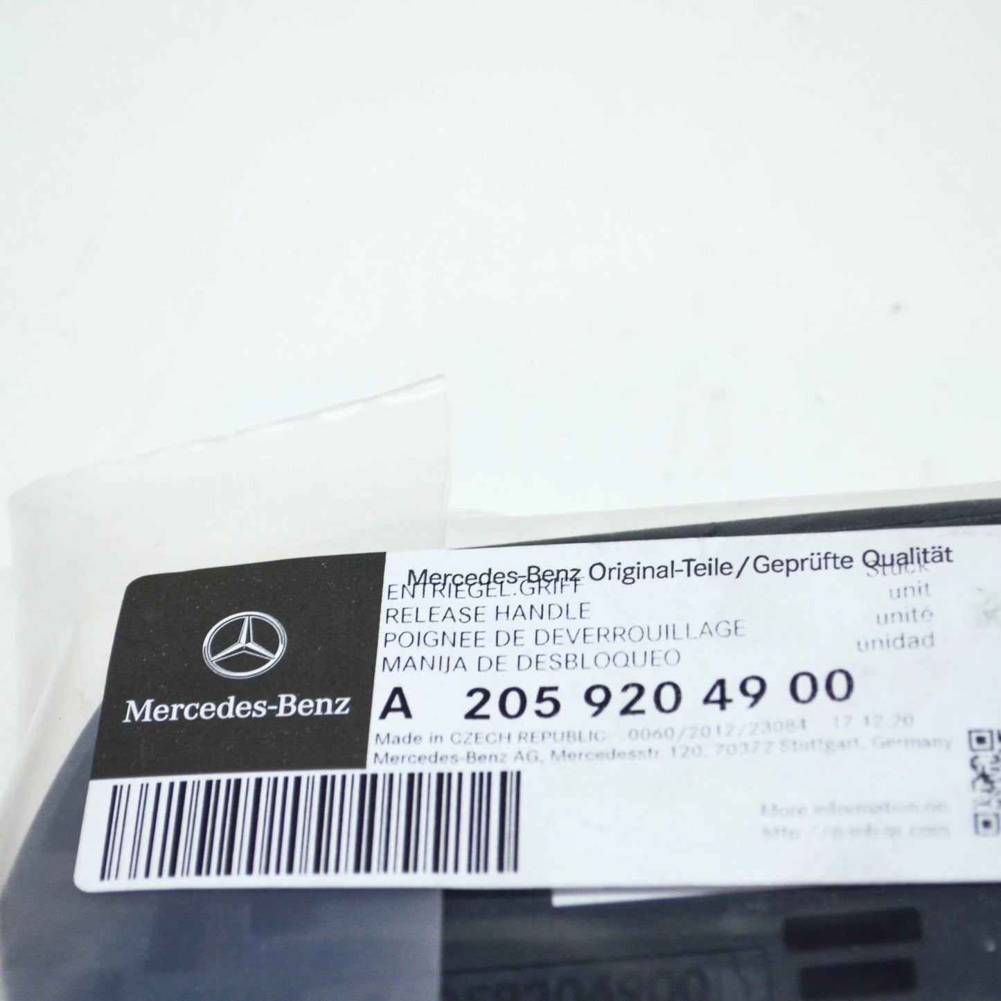 NEW MB C W205 REAR LEFT SEAT BACKREST LOCK RELEASE HANDLE A2059204900 ORIGINAL