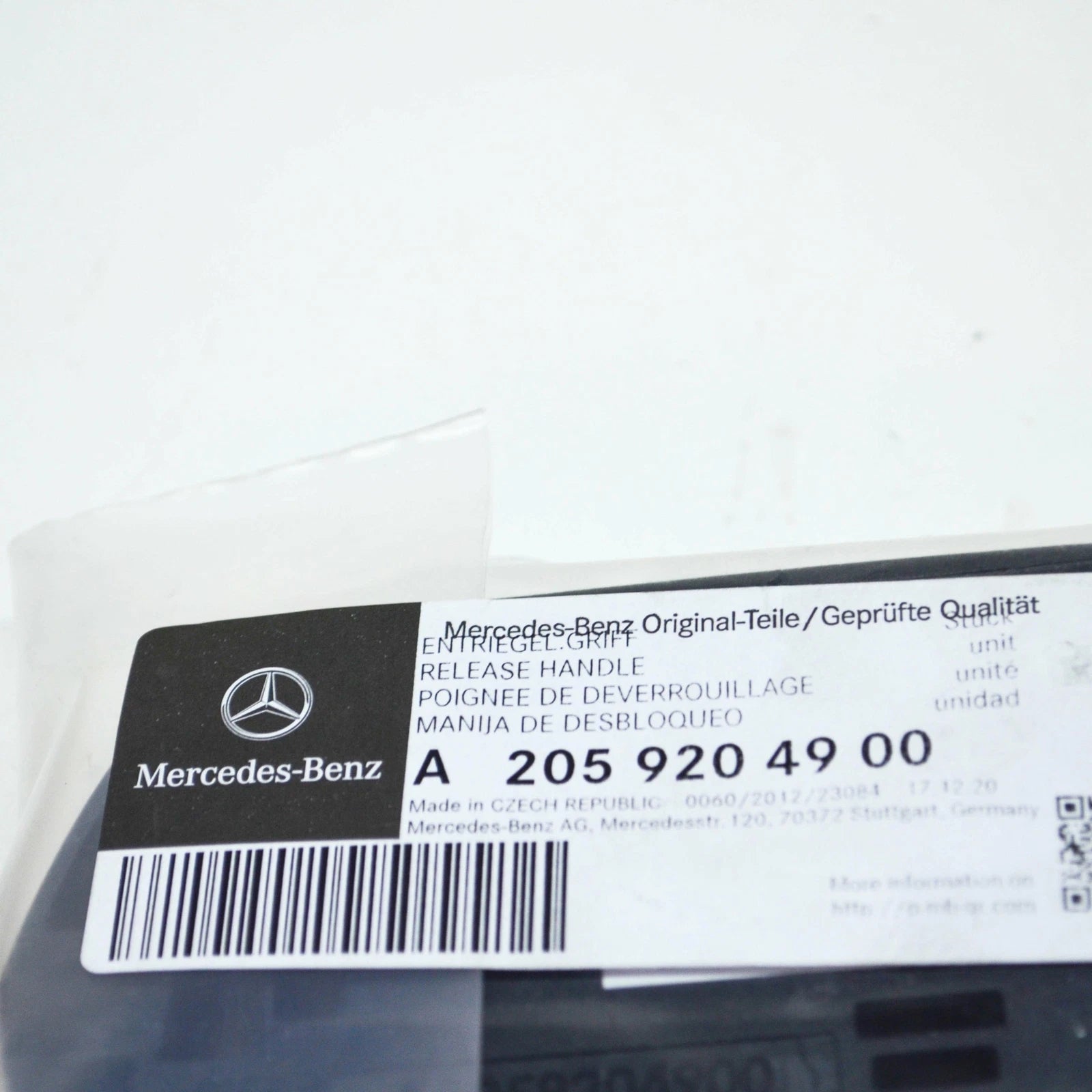 NEW MB C W205 REAR LEFT SEAT BACKREST LOCK RELEASE HANDLE A2059204900 ORIGINAL