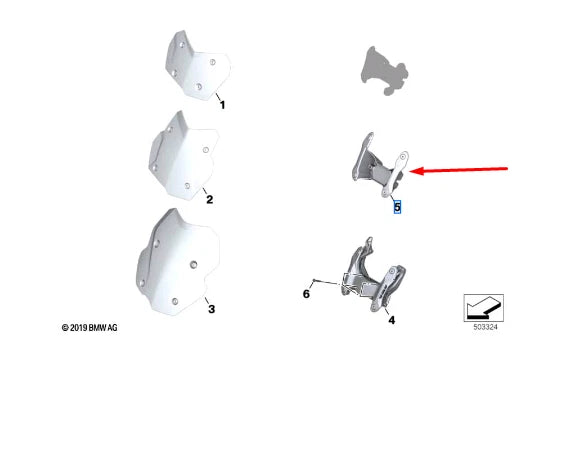 NEW BMW K80 F 750 GS WINDSCREEN HOLDER SHORT 46638564652 8564652 ORIGINAL