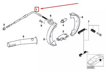 NEW BMW 3 E46 RIGHT HAND BRAKE CABLE 1165020 34411165020 ORIGINAL