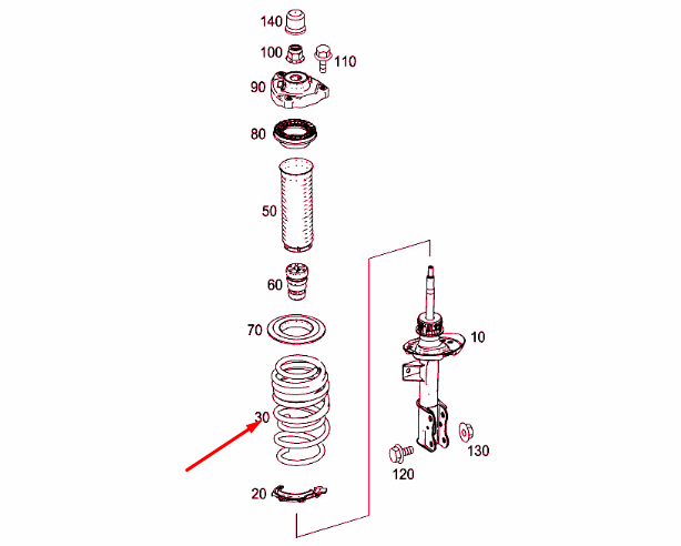 new mercedes-benz cla coupe c117 front coil spring a1763210504 original