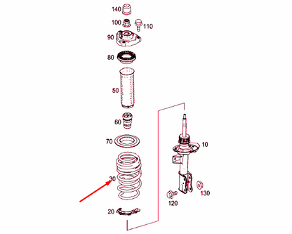 new mercedes-benz cla coupe c117 front coil spring a1763210504 original