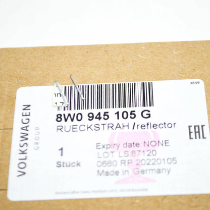 NEW AUDI RS4 AVANT B9 REAR LEFT OUTER BUMPER REFLECTOR 8W0945105G ORIGINAL