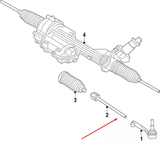 NEW BMW 2 F22 STEERING RACK LEFT TIE ROD 32106792029 6792029 ORIGINAL