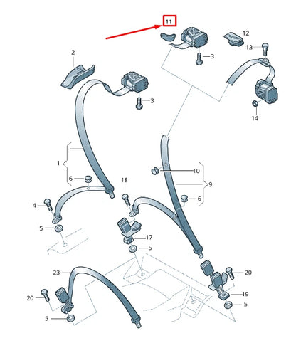 NEW AUDI A8 4H REAR LEFT SEAT BELT GUIDE 4H0857781B DF3 4H0857781BDF3