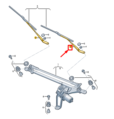new audi e-tron gt front left wiper blade arm lhd 9j1955409 original