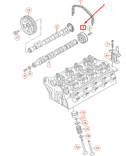 new audi a4 b7 camshaft adjuster unit 06b109088d original