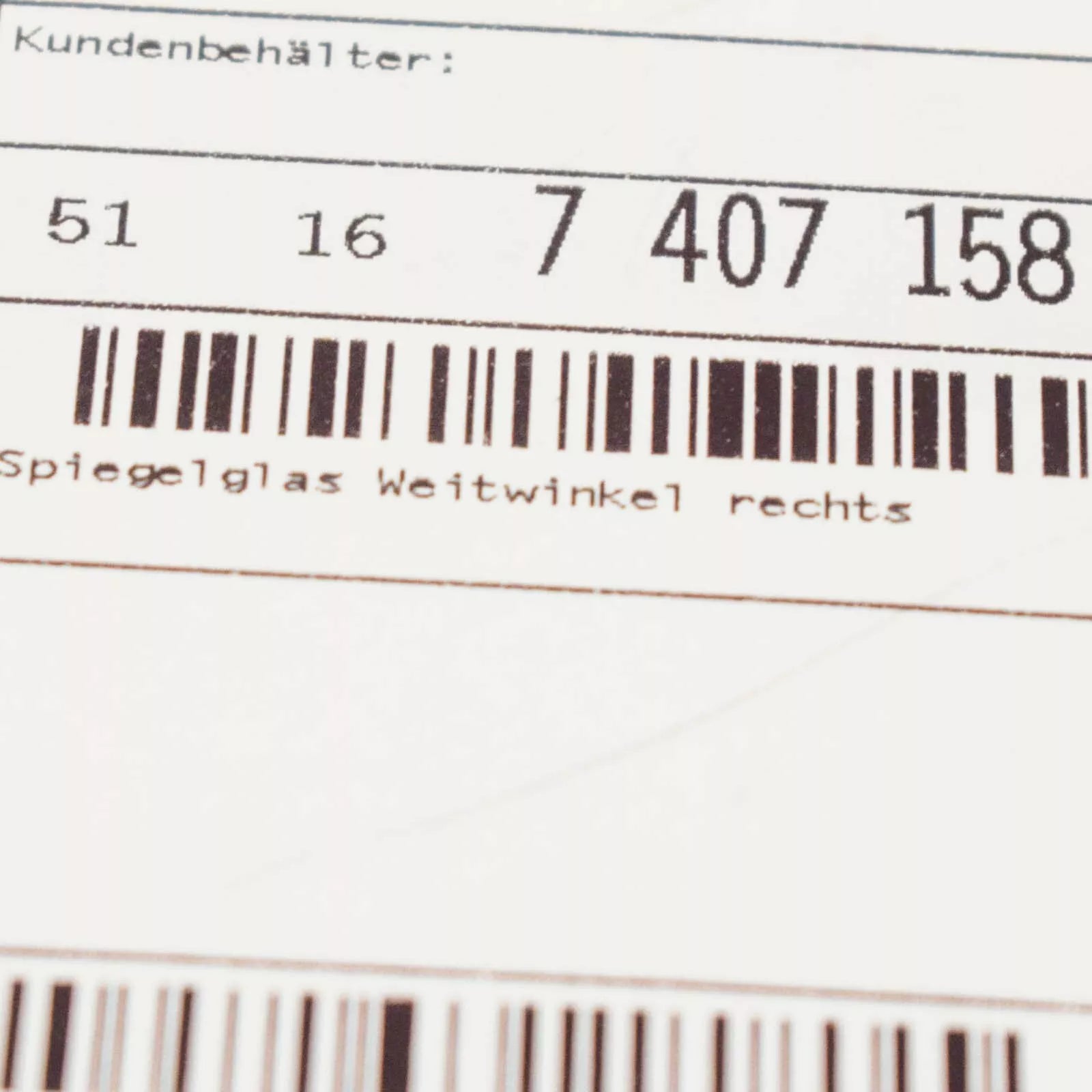 NEW BMW 5 G30 FRONT RIGHT DOOR MIRROR GLASS 51167407158 7407158 ORIGINAL