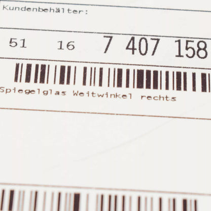 NEW BMW 5 G30 FRONT RIGHT DOOR MIRROR GLASS 51167407158 7407158 ORIGINAL