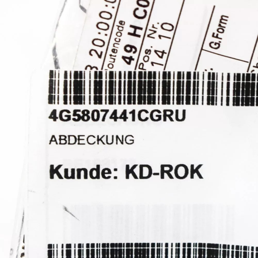 NEW AUDI A6 REAR BUMPER TOW EYE COVER CAP C7 4G5807441CGRU 2017 ORIGINAL