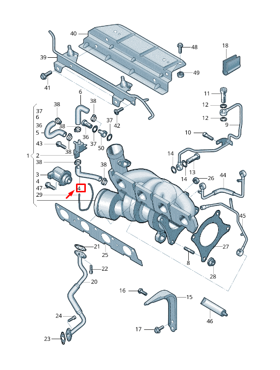 new audi q3 8u turbocharger vacuum hose 06j145718d original