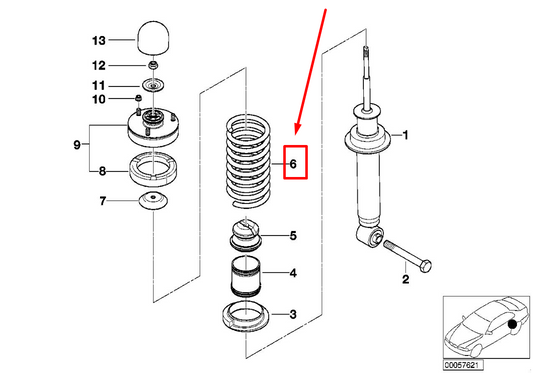new bmw z8 roadster e52 rear coil spring 33531096095 1096095 original
