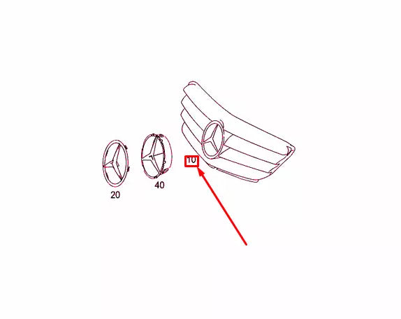 NEW MERCEDES-BENZ B W245 FRONT RADIATOR GRILLE TRIM A1698802183 ORIGINAL